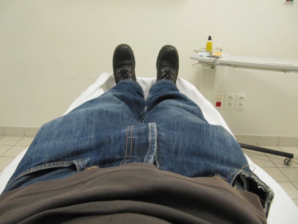 Always with camera, waiting in the treatment room.