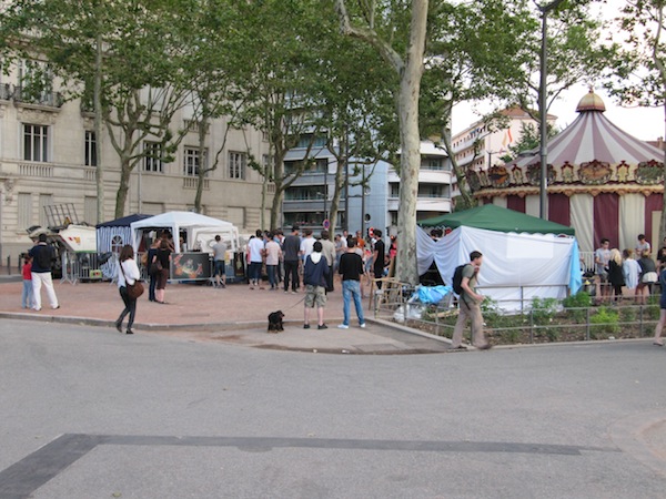 Dance music tent outside the Parc de la Tête d&rsquo;Or - Fête de la Musique