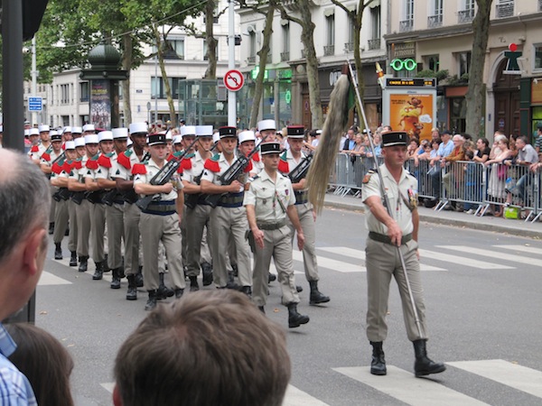 French Foreign Legion marching through