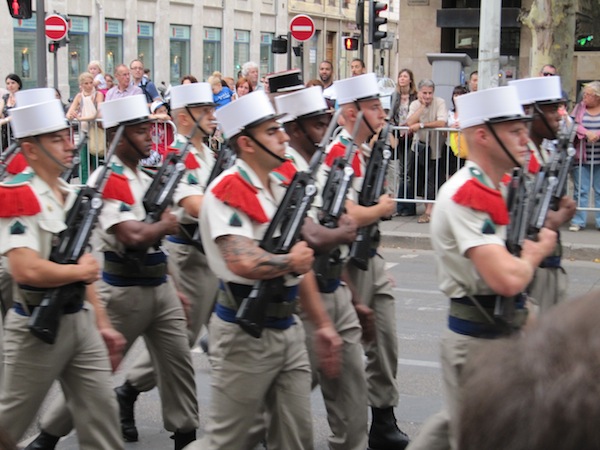 French Foreign Legion wearing the famous white hat