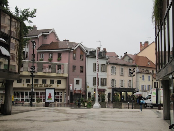 The square near the tourist office hinted at an older town centre nearby.