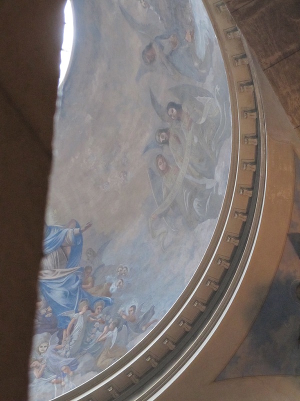The church is home to a beautiful painted dome.