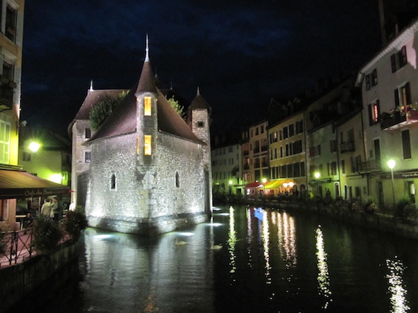 Annecy&rsquo;s gaol turned museum sits between two channels of water.