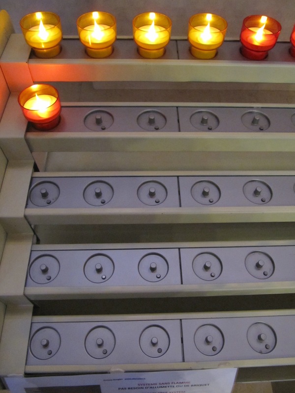 Electronic candles replace open flames.