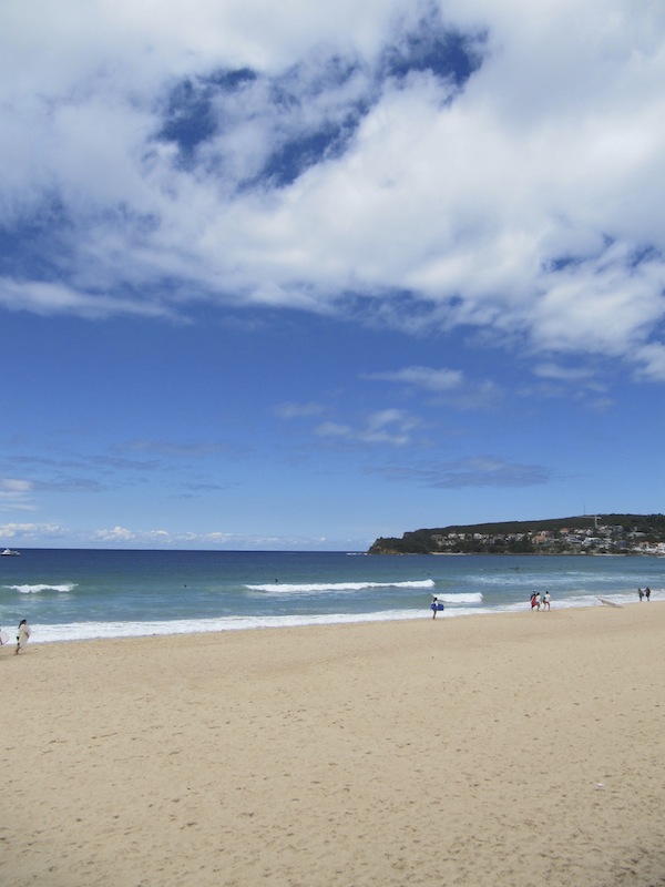 Beautiful expanse of sand at Manly beach in Sydney