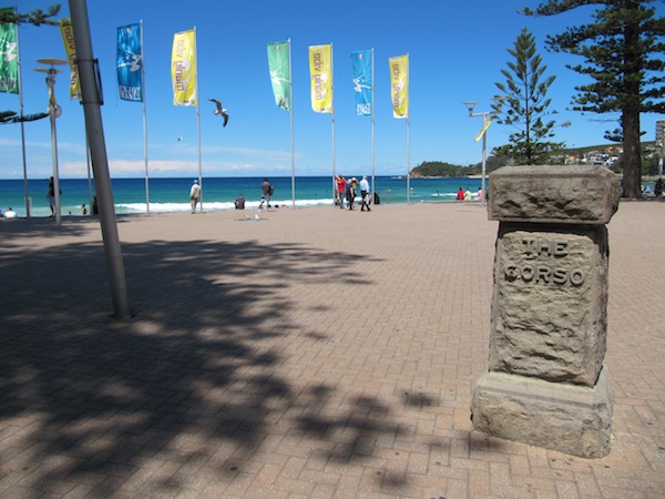The Corso leads from the ferry terminal to Manly beach