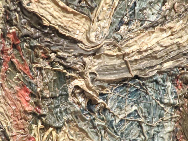A close up of the painting above shows the ability of the artist