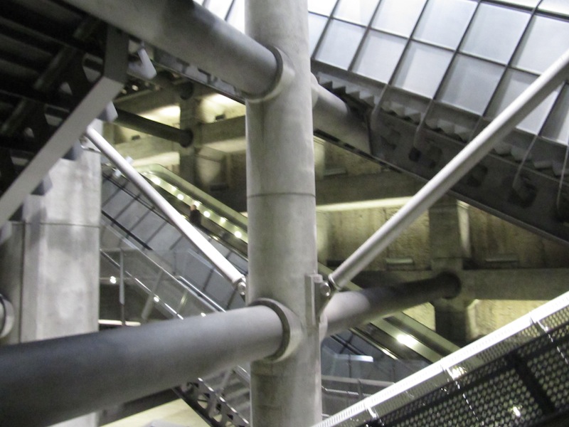 Concrete and steel within Westminster tube station - Jubilee line