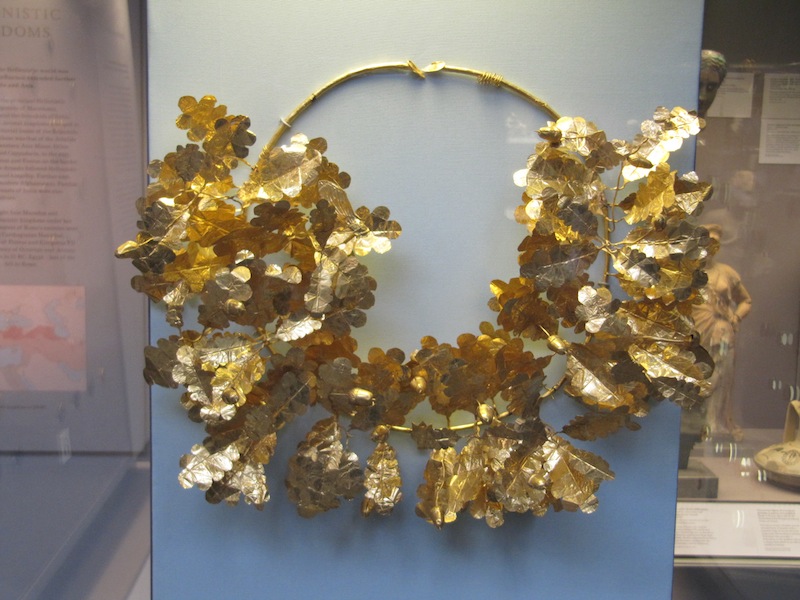 Crown of gold leaves