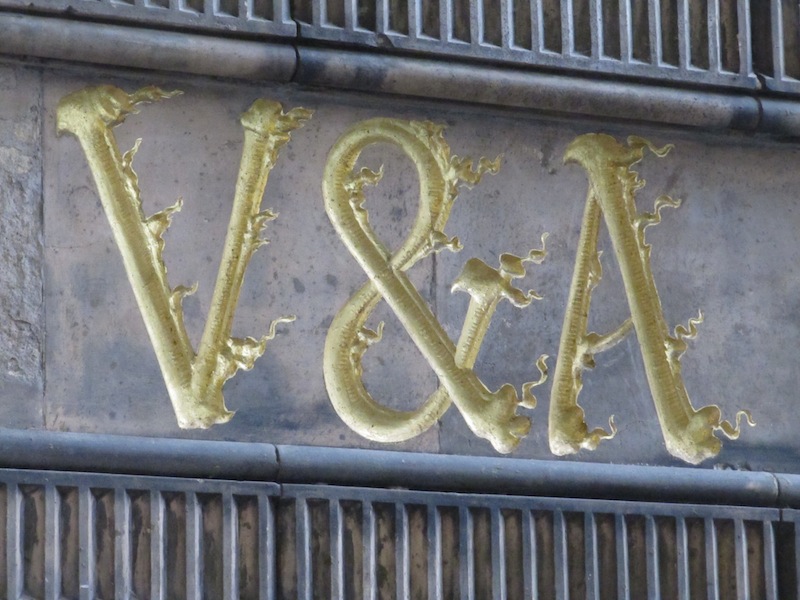 V&amp;A initials carved into stone