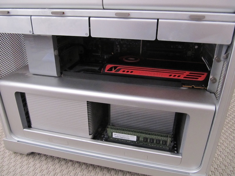 ATI Radeon 5770 fitted inside a Mac Pro Early 2009, 4.1 model