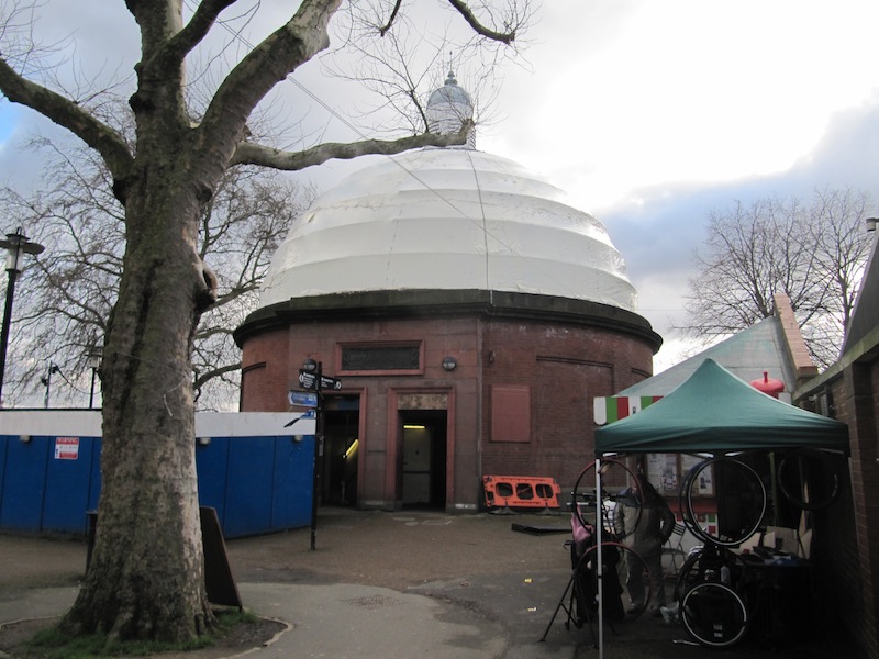 North entrance to Greenwich foot tunnel