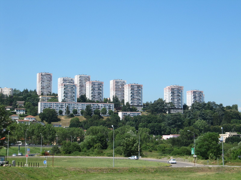 Tower blocks lining the outskirts