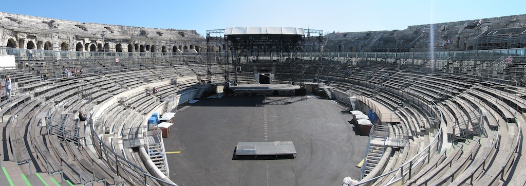 Panorama inside the coliseum