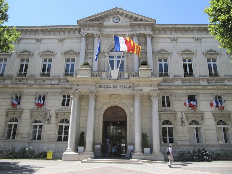 Avignon town hall opposite the palace