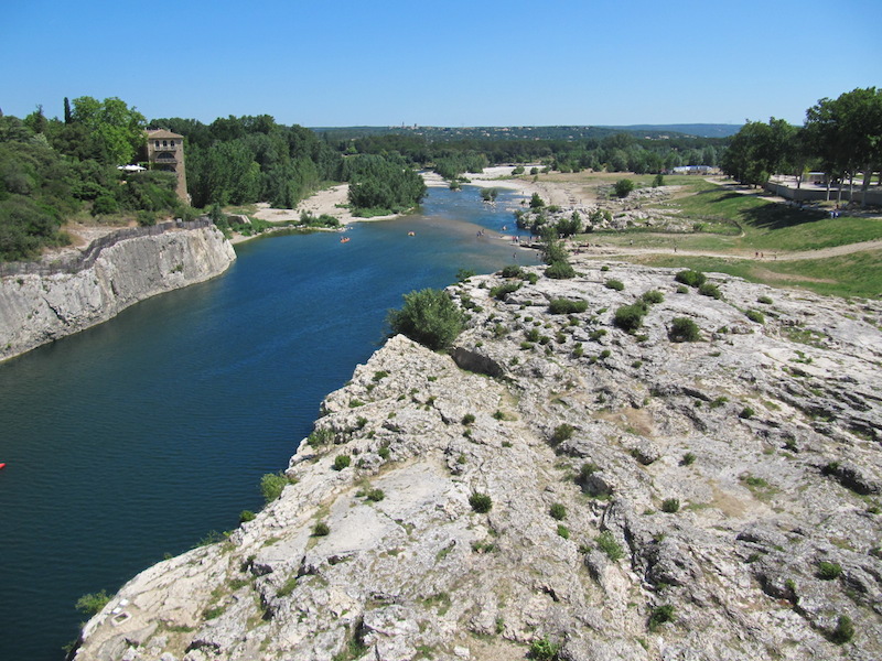 River below the Pont du Gard
