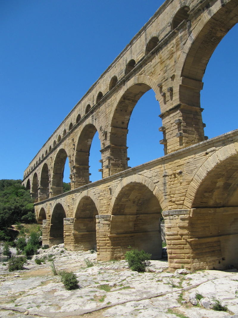 The impressively maintained Pont du Gard