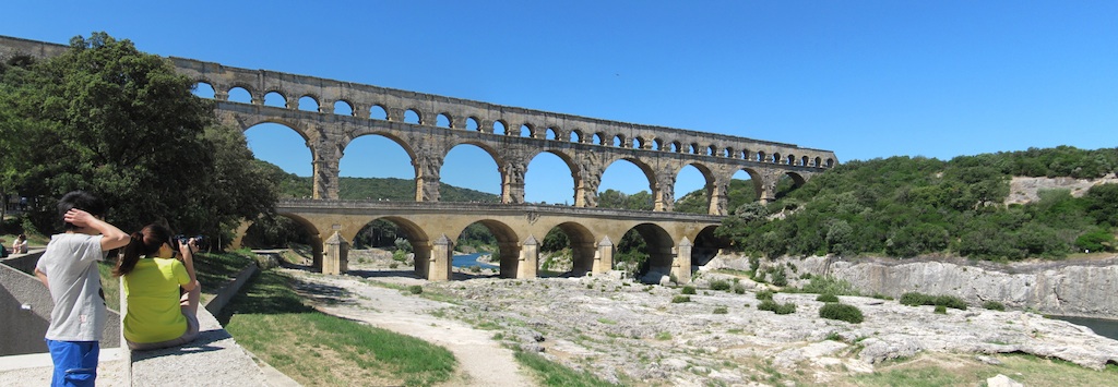 Panorama of the Pont du Gard