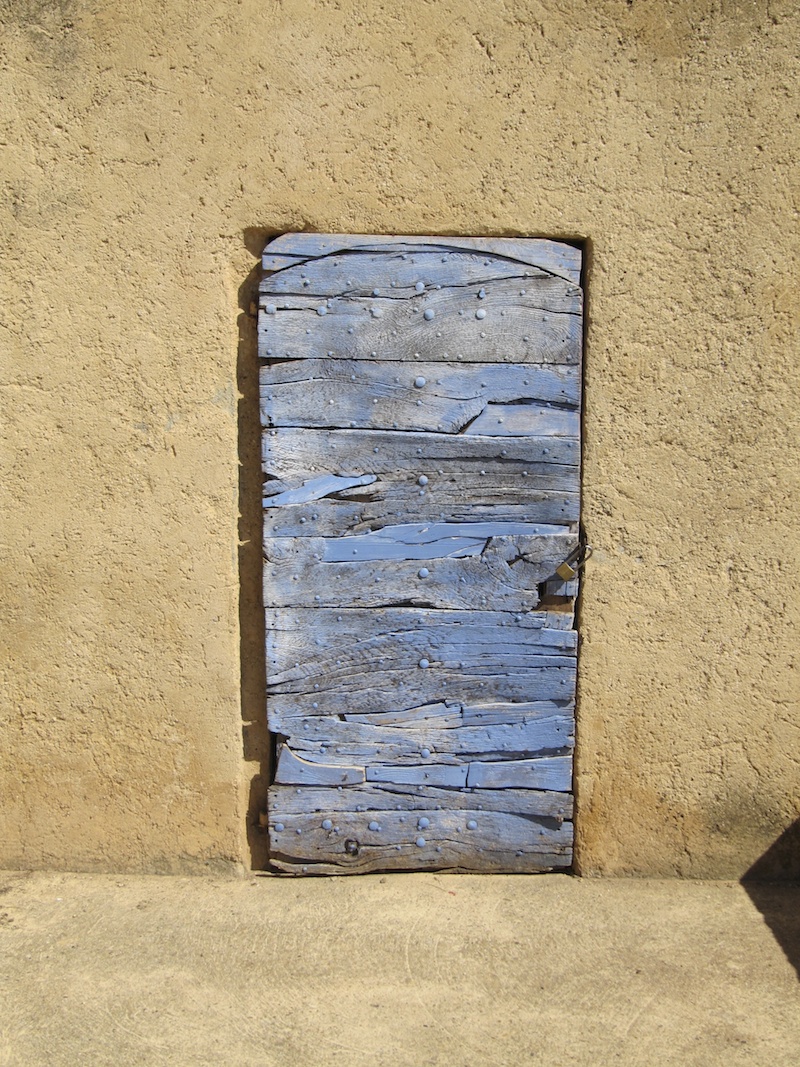 Sun aged wooden door