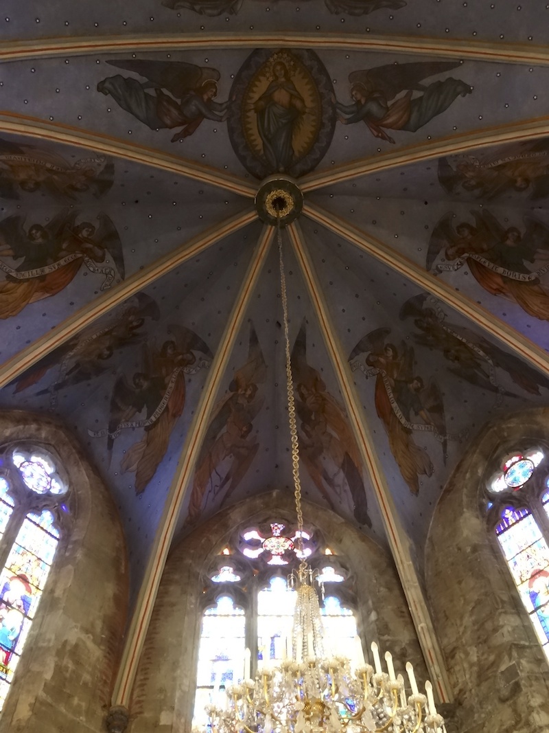 Painted church ceiling