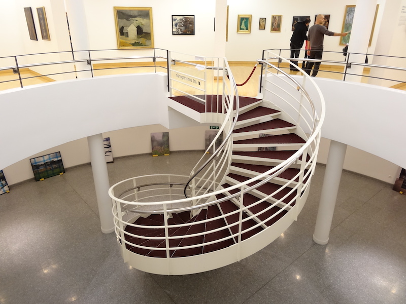 Spiral staircase in Sculpture in le musée d’art Roger-Quilliot