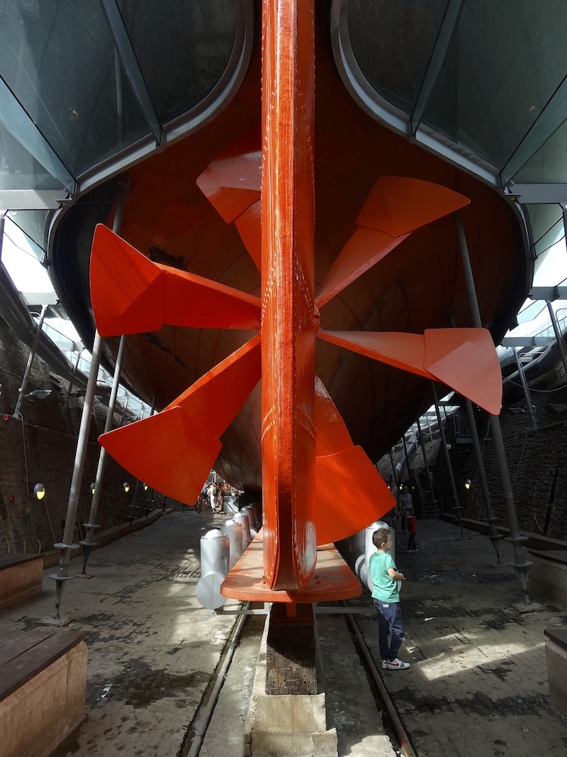 Massive propeller of the ss Great Britain