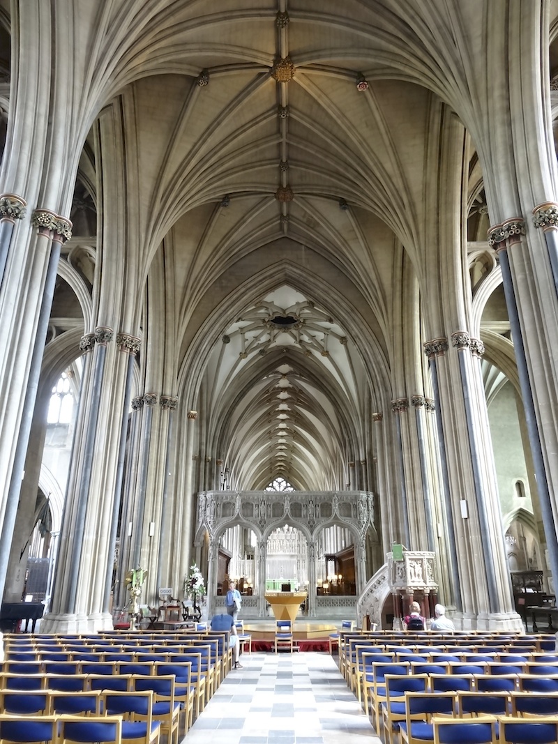 Inside Bristol cathedral