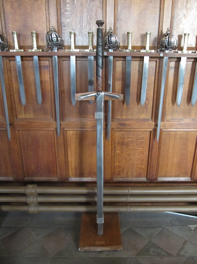 Swords on display in the hall