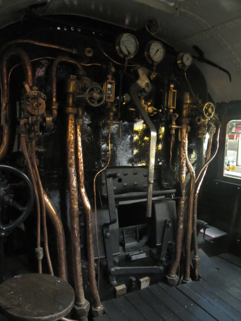 Pipework inside the driver&rsquo;s cabin