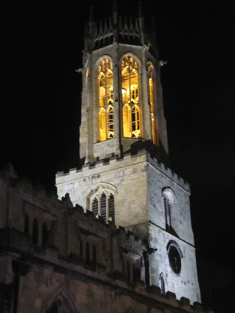 Bell tower at night