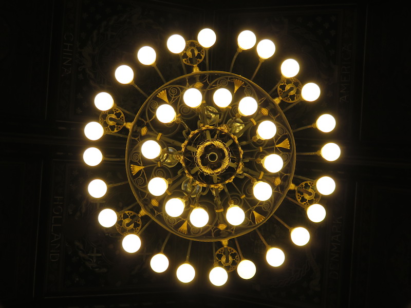 Lights within Manchester town hall