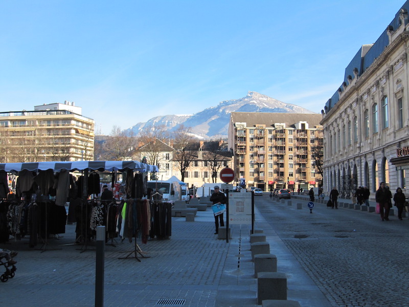 Mountains form a background to most views of Chambéry