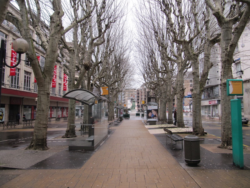 Tree lined street in Chambéry