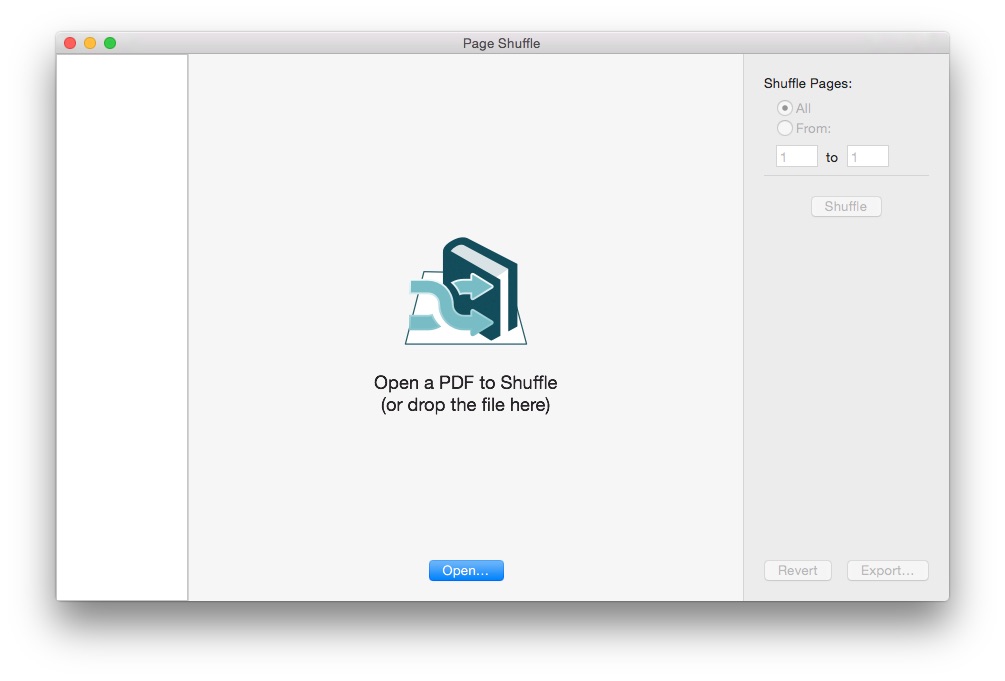Screenshot of Page Shuffle on OS X