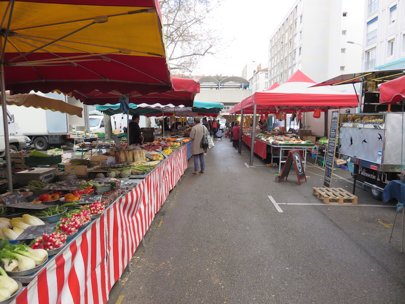 Food market in Lyon, France
