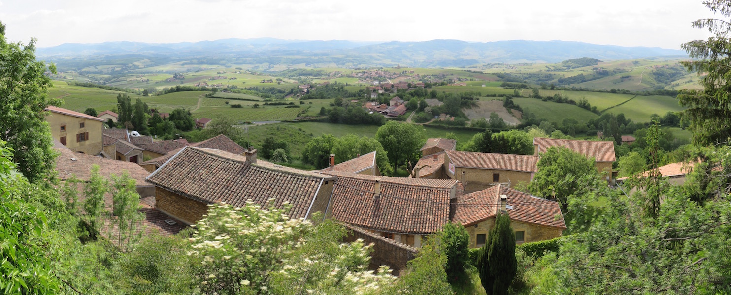 View from Oingt, a village in Beaujolais