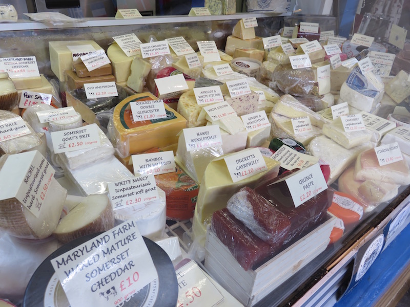 Selection of British cheeses
