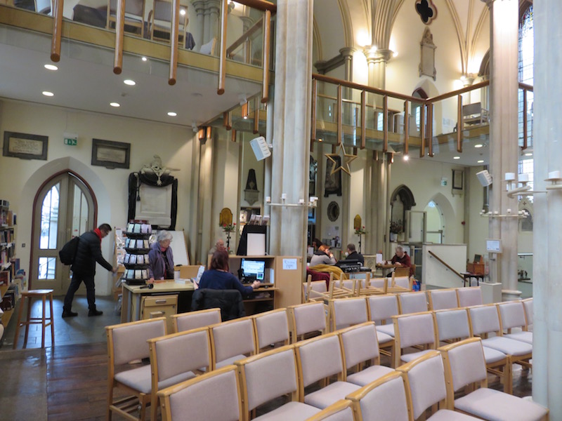 Traditional church seating and cafe seating