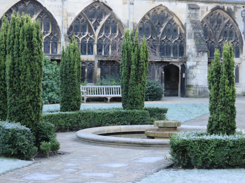 Inner courtyard of Gloucester cathedral