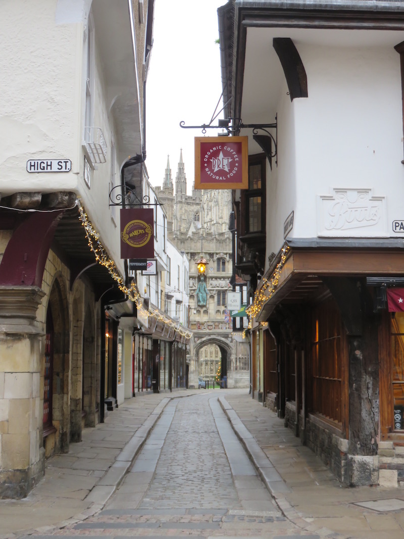 Laneway leading to Canterbury cathedral.