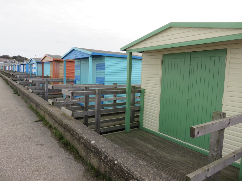 Coloured beach huts in Whitstable