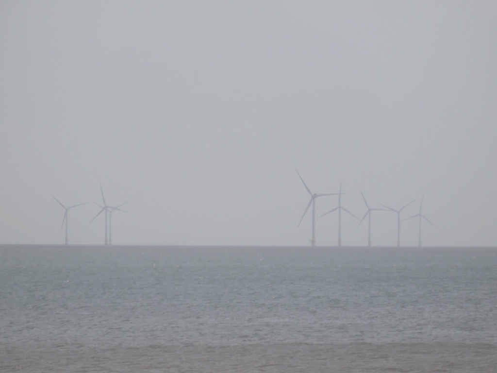 Wind farm in the sea