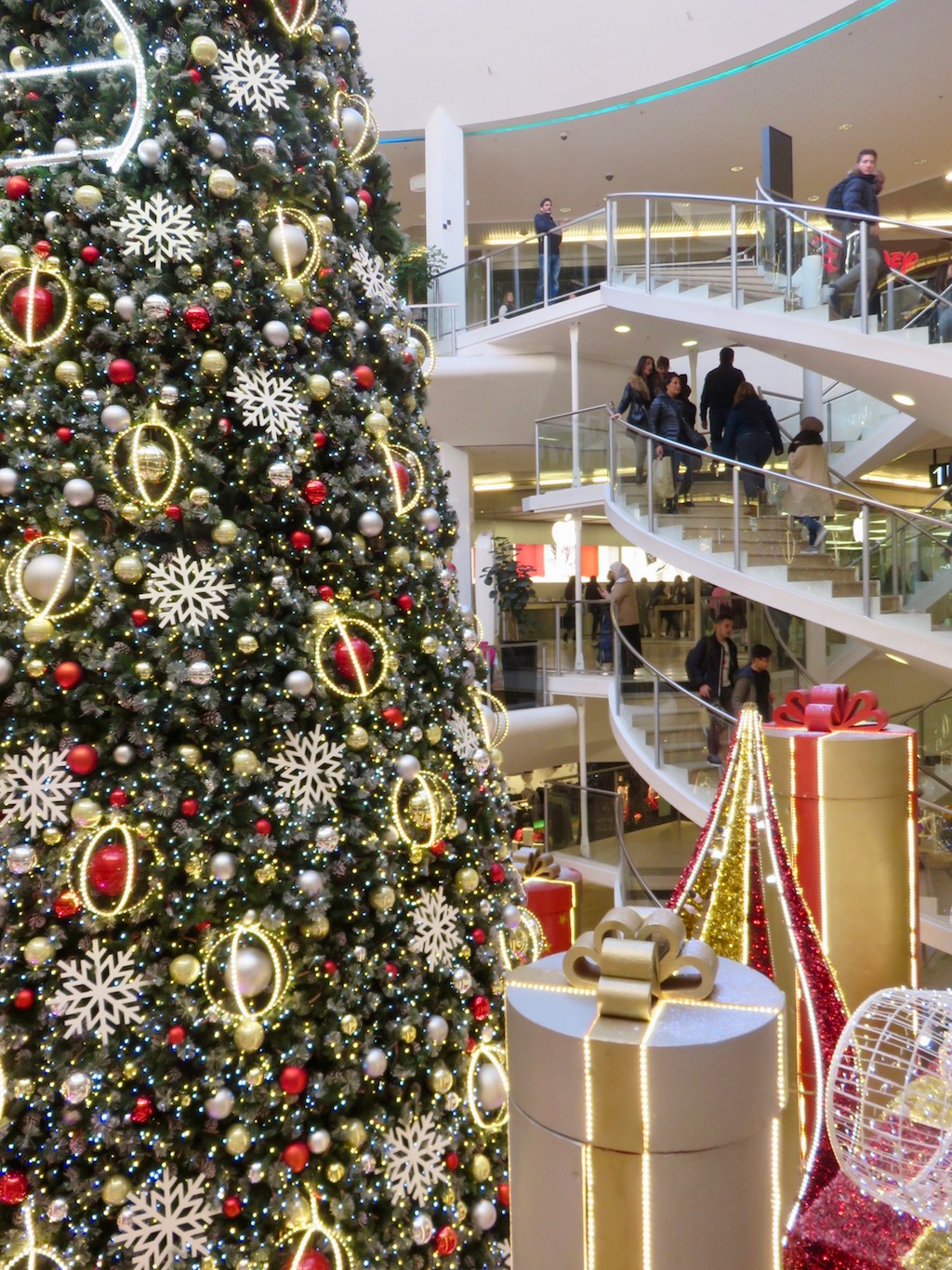 Christmas decorations in Lyon's Part Dieu commercial centre