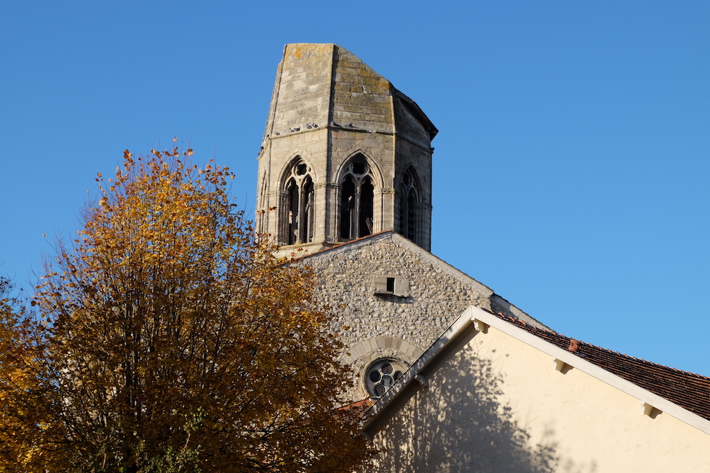 Church tower in Charroux