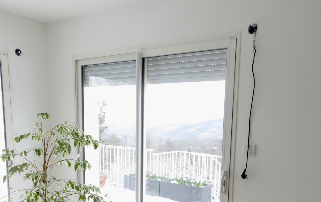 Shutters with accessible wiring