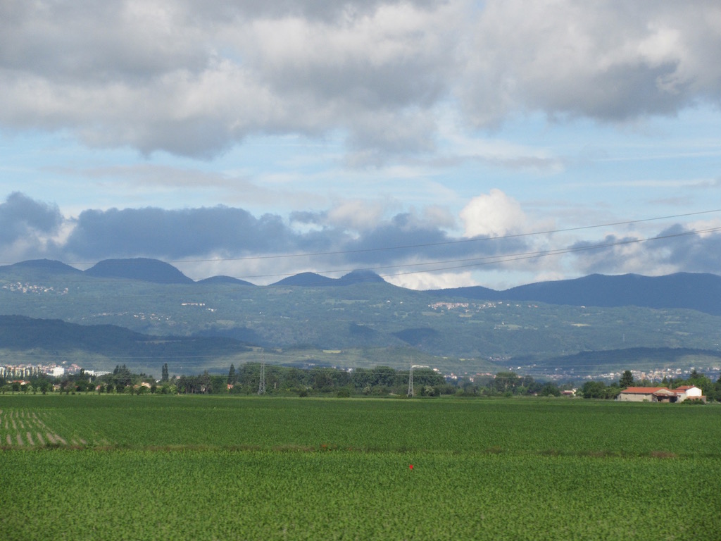 Views of Puy de Dome from the bus
